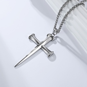 Atacado: Colar Crucifixo Vintage Geométrico Hiphop Religioso Cristão com Pingente de Cruz para Homens - Product Image 4