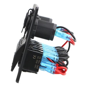 WCH 6+3 Boat <b>Switch</b> Panel With Voltage Meter <b>USB</b> Charger For RV Yacht Control Blue Red Green - Product Image 5