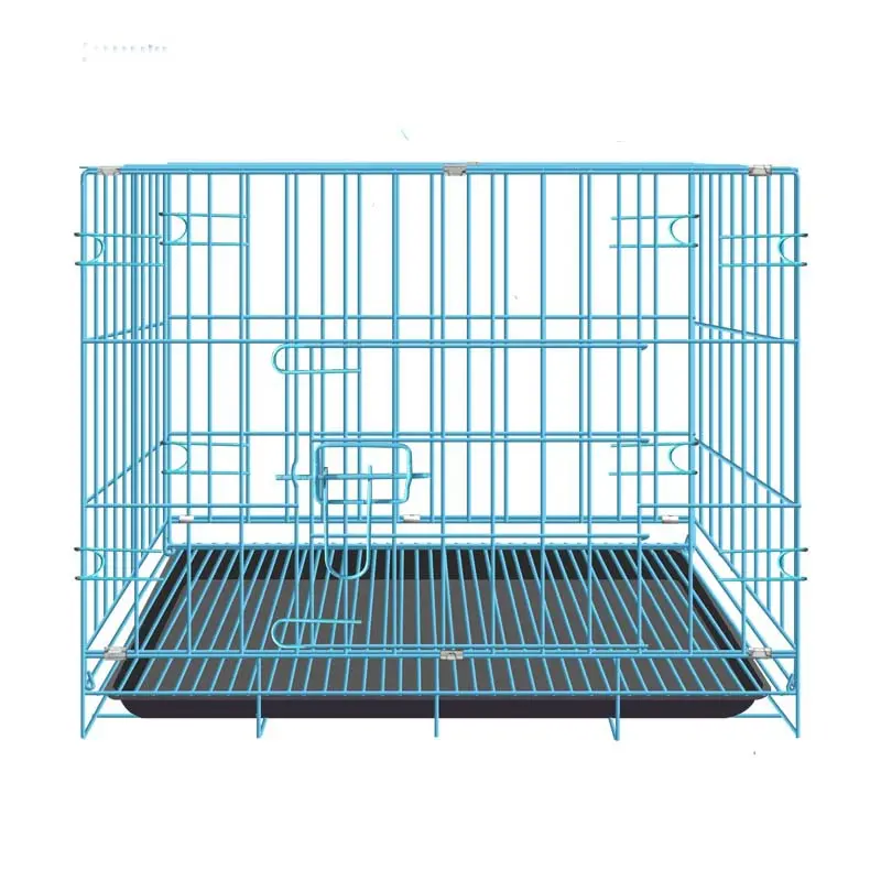 Galvanized Iron Dog Kennel Welded Wire Cage Steel Modular Welded Black Dog Kennels