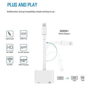 Cable de Pantalla Espejo 4K de Teléfono Inteligente a <span class=keywords><strong>HDMI</strong></span>, <span class=keywords><strong>Adaptador</strong></span> <span class=keywords><strong>Lightning</strong></span> Tipo C a <span class=keywords><strong>HDMI</strong></span> con Carga PD de 100W <span class=keywords><strong>para</strong></span> Teléfono Móvil, Tableta y Portátil - Product Image 3