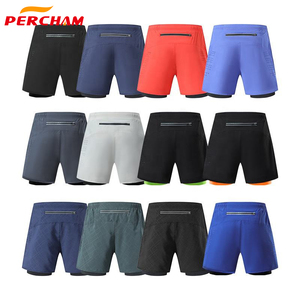 Pantaloncini da Corsa Estivi da Uomo 3 Pollici, per Maratona, Atletici, Ecologici, Asciugatura Rapida, Doppio Strato, Foderati, per Allenamento in Palestra, Vestibilità Regolare - Product Image 1