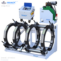 Ensemble complet avec pinces pour machine de soudage par fusion bout à bout de tuyaux HDPE DN800