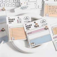 Blocs-notes autocollants personnalisés Kawaii en gros, marque-pages en papier avec logo imprimé, pour usage scolaire, taille personnalisée, non magnétiques