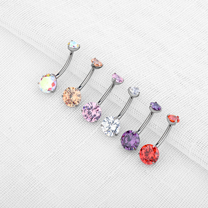 MOQ 10 Pezzi NOVITÀ <span class=keywords><strong>Piercing</strong></span> <span class=keywords><strong>per</strong></span> <span class=keywords><strong>Ombelico</strong></span> in Titanio ASTM F136 e Zircone Chirurgico 14G, Anelli <span class=keywords><strong>per</strong></span> <span class=keywords><strong>Ombelico</strong></span>, Gioielli <span class=keywords><strong>per</strong></span> il Corpo di Tendenza - Product Image 4
