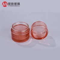 Pot cosmétique de luxe en verre, pot à cosmétiques, rond, rose et or, pour la crème, 5g 10g 20g 30g 50g 100g