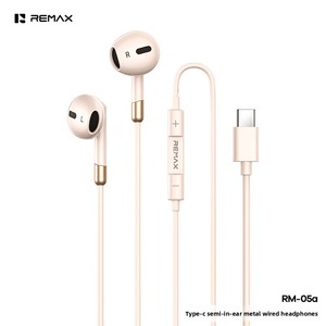 Audífonos Intrauditivos Semi-<span class=keywords><strong>auriculares</strong></span> Remax con Cable Metálico, Control Integrado Tipo-C y Micrófono, Conector Redondo de 3.5mm, Cable de 1.2m, Controlador Dinámico - Product Image 5