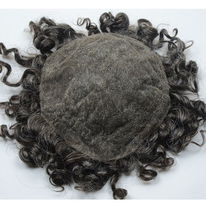 Perruque en cheveux humains en stock pour la vente en gros, avec dentelle suisse complète et mèches grises - Product Image 5