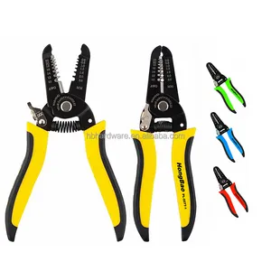 Professional 7" 10-22 AWG Wire Stripper Wire Cutter Gauge Stripper and Multi functional Hand Tool Cable Wire Stripping Pliers