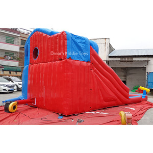 Toboggan aquatique gonflable commercial avec piscine, parc aquatique gonflable pour enfants, château gonflable double pour l'extérieur - Product Image 4