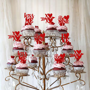 Decoración para Pastel de San Valentín JUXINDA, Adorno en Forma de Corazón con Bandera de <span class=keywords><strong>Bemine</strong></span>, Decoración para Hornear, Inserto para Pastel, Decoración para Bodas - Product Image 3