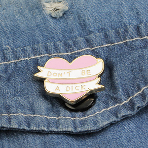 Coeur rose amour Ne pas être une bite épingles en émail broches vêtements sac à dos revers Badges bijoux accessoires pour cadeau unisexe - Product Image 3
