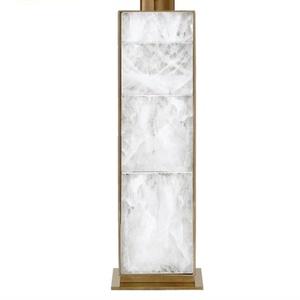 Lampe de table Art Déco haute en cristal naturel, lampe de bureau contemporaine de luxe E26 à intensité variable pour l'éclairage de console d'entrée de villa - Product Image 3