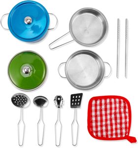 Pentole da <span class=keywords><strong>cucina</strong></span> multicolori in acciaio inossidabile pentole <span class=keywords><strong>accessori</strong></span> da <span class=keywords><strong>cucina</strong></span> per <span class=keywords><strong>bambini</strong></span> finta di giocare con i giocattoli - Product Image 4