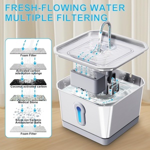 APP Smart Sensor Pet Water Fountain Stainless Steel 135oz Battery Cat Water Dispenser Whit Multiple Filtration Intelligent Chip - Product Image 4
