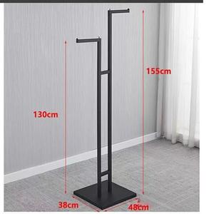 Modern Metal Garment <strong>Display</strong> <strong>Rack</strong> 1160*500*1580mm 6-Shelves Six-Arms <strong>Cloth</strong> Hanging Stand Foldable Portable Freestanding Powder - Product Image 2