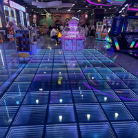 Dalles de sol LED 3D Abyss Mirror portables, contrôle DMX512, éclairage de scène RGB pour DJ, club, mariage, spectacle, location
