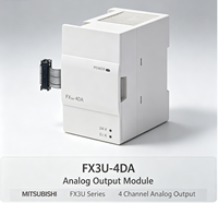 Unidad de Expansión de Salida Analógica Original para PLC FX3U-4AD, 24V DC 130mA