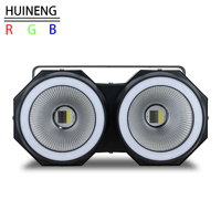 Blinder LED 2 yeux 200W COB Blinder RGBW Éclairage de scène Audience Par Light avec bande LED Disco Dj Stage Nightclub