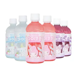 Sanrio Co-Branded 340ml Glasflasche aus Südkorea Importiert Frisches Kokos wasser mit Pfirsich-Trauben-Litschi-Aromen für Kinder - Product Image 1