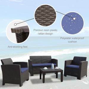 <span class=keywords><strong>Muebles</strong></span> de ratán <span class=keywords><strong>sintético</strong></span> para exteriores, juego de sofás de 4 plazas, <span class=keywords><strong>muebles</strong></span> de jardín de Patio <span class=keywords><strong>baratos</strong></span> para sala de estar, comedor, jardín de 4 piezas - Product Image 2