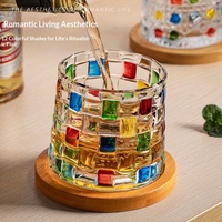 Verre à whisky en cristal sans plomb, design créatif rotatif anti-stress, coffret cadeau d'anniversaire, souvenir