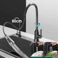 Évier de cuisine en acier inoxydable SUS304 noir nano fait main, à cuve unique, en stock