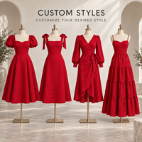 Robe midi pour femme en jacquard floral tissé, à manches bouffantes, col cœur, coupe ajustée, pour occasions formelles, marque privée