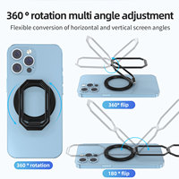 Support de téléphone magnétique pliable et rotatif à 180 degrés en alliage d'aluminium, multi-angle réglable, populaire pour bureau