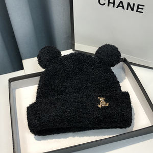Gorro de Punto con Orejas de Oso de Dibujos Animados, Estilo Nuevo, Precio al por Mayor, para Mujer, Otoño Invierno, Gorro de Lana Tejido - Product Image 6
