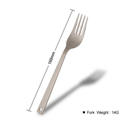 Ensemble de couverts pliables en titane durable, 1 cuillère, 1 fourchette et 1 couteau pour le plein air/le camping
