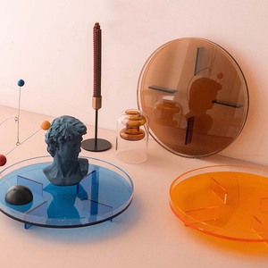 Support de plateau de piédestal en acrylique pour comptoir de <span class=keywords><strong>cuisine</strong></span> de salle de bain, base d'affichage transparente Home <span class=keywords><strong>Deco</strong></span> - Product Image 3