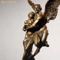 Ornements de statue de déesse en bronze et métal moderne, artisanat féminin en laiton coulé à la cire perdue, art personnalisé décoratif