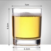 Verres en verre trempé octogonaux épaissis en gros, transparents, résistants aux chocs, pour bars KTV commerciaux, bière et thé