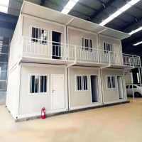 Bureau préfabriqué à deux étages homologué CE, fourni directement par l'usine, pour l'isolation thermique et la protection antisismique des projets.