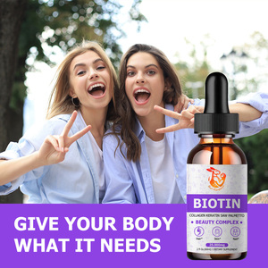Gotas Líquidas de Biotina al por Mayor OEM con Saw Palmetto y Colágeno de Pescado para Fortalecer Uñas y Cutículas, y Aumentar la Energía - Product Image 6