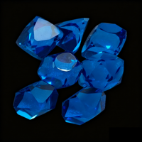 Set Dadu DnD Fantasi & Sci-Fi dari Kaca Prisma Batu Permata Merah yang Tahan Lama, Terukir Kristal Multi-Faceted Polihedral 7 Buah