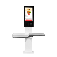 Kiosque de commande en libre-service à écran tactile, terminal de point de vente Android 14 Windows sur pied avec paiement par code QR NFC pour supermarché