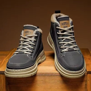 Winter Snow Boots <b>for</b> <b>Men</b> Integrated Thickened Warm Cotton Slip-<b>On</b> Non-Slip Ankle & Bootie Round Toe Trendy Shoes - Product Image 3