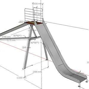 उच्च गुणवत्ता आउटडोर घटना के लिए एल्यूमीनियम बच्चों के स्लाइड