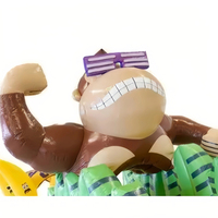 Toboggan gonflable sur le thème de la jungle, prix d'usine, Gorilla Banana