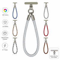 Ensemble de bracelets de téléphone tressés avec languette métallique de 0,2 mm, compatibles avec toutes les coques, bracelet de téléphone, cadeau pour femmes et hommes, couleurs personnalisées