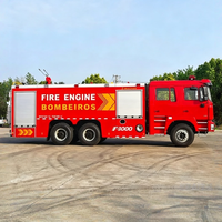 Nouveau camion de pompier et de sauvetage Shacman X3000 à 10 roues avec réservoir d'eau de 8000 L, transmission 6x4, moteur diesel, prix usine