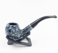 Nouvel Arrivage Pipe à Tabac en Résine avec Filtre en Bois, Pipe Courbée en Acrylique Style Libre, Prix de Gros, Accessoires pour Fumeurs