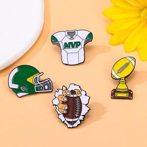Insigne <span class=keywords><strong>de</strong></span> <span class=keywords><strong>rugby</strong></span> <span class=keywords><strong>de</strong></span> dessin animé épinglette <span class=keywords><strong>de</strong></span> football américain pour <span class=keywords><strong>sac</strong></span> à dos et sacs - Product Image 1
