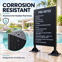 Panneau Totem Personnalisé en Aluminium pour Piscine – Signalisation Extérieure pour les Règles de Sécurité des Hôtels, Complexes et Piscines