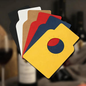 Papel Kraft para botella de vino, etiqueta colgante para botella, cuello de papel, <span class=keywords><strong>nombre</strong></span>, etiqueta Navidad colgante para fiesta de, tarjeta de suspensión de cartón - Product Image 1