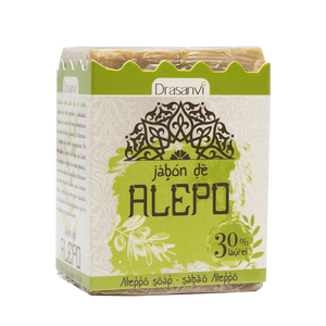Jabón de Alepo Drasanvi 200g Jabón Facial y Corporal Hecho a Mano en Forma Sólida con Propiedades Blanqueadoras y Anti-Acné Hecho Principalmente con Aceite de Oliva y Frutas - Product Image 1