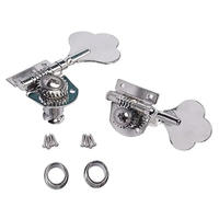 Promotion : Mécaniques d'accordage pour basse électrique Chrome 4-en-ligne à engrenages ouverts, pour la vente en gros
