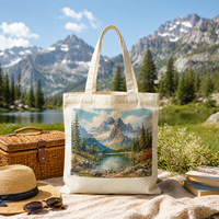 Sacs fourre-tout vierges pour sublimation, personnalisables, en polyester blanc et beige, pour transfert thermique, réutilisables, promotionnels, en toile, pour le shopping