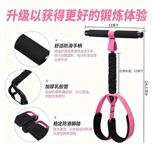 สายยางยืดออกกำลังกาย Joeman แบบเหยียบเท้า ขนาด 12 นิ้ว สีชมพู อุปกรณ์ฝึกความแข็งแรงทั่วร่างกาย - Product Image 1